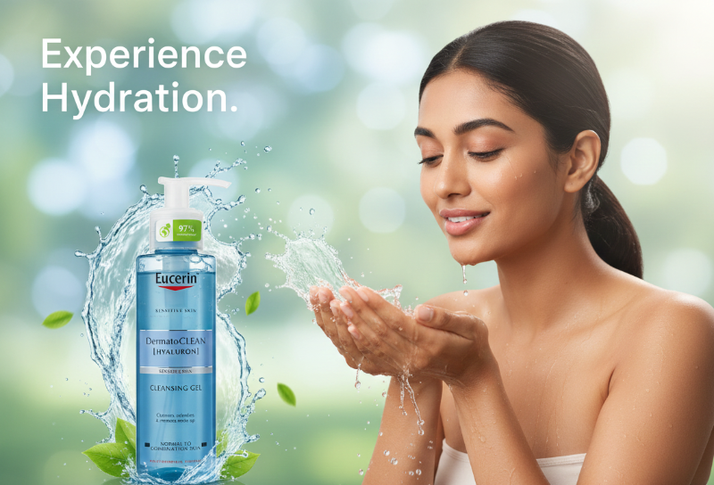 جل التنظيف Eucerin DermatoCLEAN [HYALURON] - غسول وجه مرطب للبشرة الحساسة، العادية إلى المختلطة Eucerin DermatoCLEAN [HYALURON] Cleansing Gel - Hydrating Face Wash for Sensitive, Normal to Combination Skin