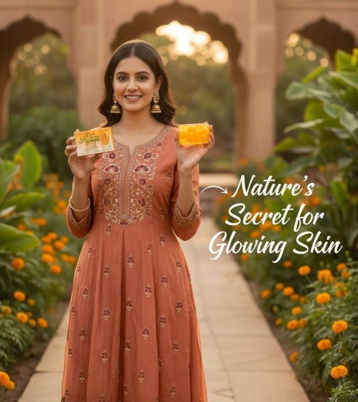 صابون البابايا العشبي الطبيعي لتفتيح البشرة | تركيبة 4 في 1 مع حماية من الشمس  Natural Herbal Papaya Skin Lightening Soap | 4-in-1 Formula with Sun Protection