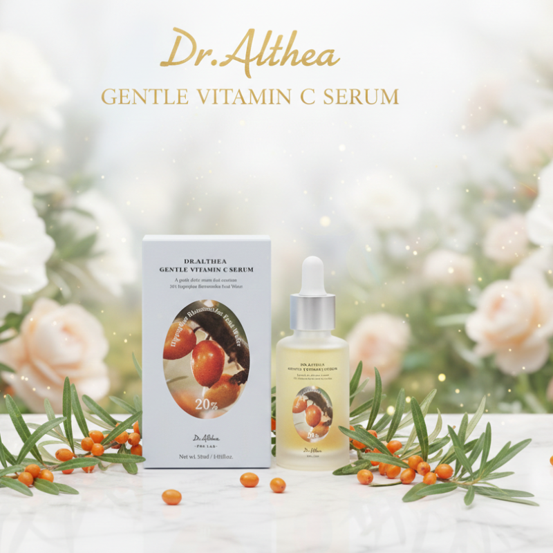 Dr.Althea Gentle-Capsule Vitamin C & Niacinamide Serum | For Dark Spots, Brightening & Hydration | Sensitive Skin-Friendly (20% Sea Buckthorn + 5% Niacinamide)