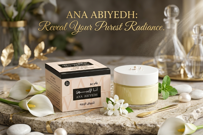 Lattafa Ana Abiyedh Perfumed Body Cream: Oriental & Musky with White Musk, Oud & Vanilla – Mukhammaria Jamid