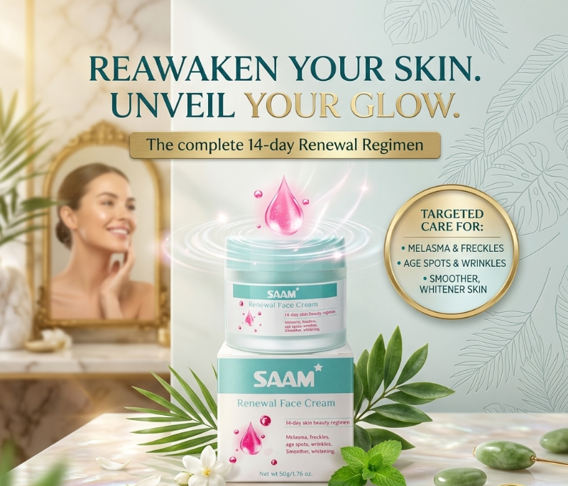 SAAM Renewal Face Cream: Targets Melasma, Freckles, Age Spots & Wrinkles – Consult Dermatologist Before Use