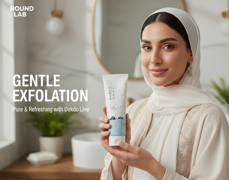 جل التقشير راوندلاب دوكدو 1025 - مقشر لطيف بمياه البحر وحمض الهيالورونيك  Roundlab DuckDoo 1025 Exfoliating Gel - Gentle Seawater & Hyaluronic Acid Scrub