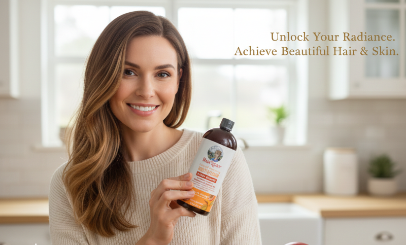 MaryRuth’s Liquid Morning Multivitamin + Hair Growth | Peach Mango Liquid Multivitamin with Lustriva® for Hair & Skin