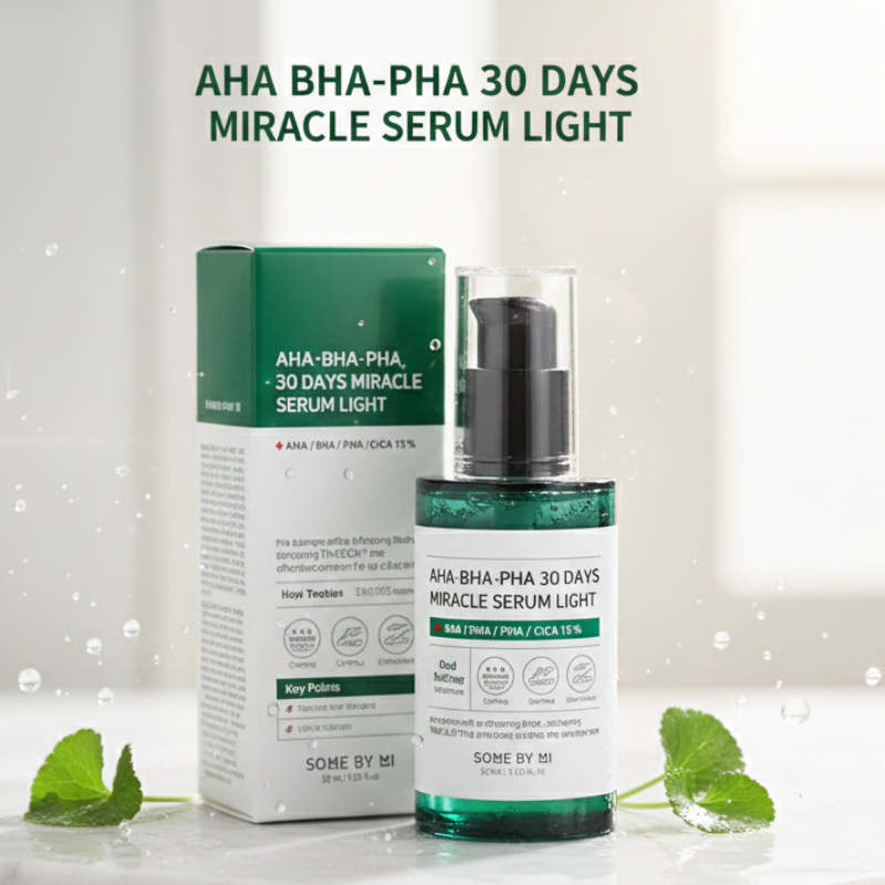 SOME BY MI AHA BHA PHA 30 Days Miracle Serum | For Acne-Prone & Sensitive Skin | 10,000ppm Tea Tree + 14.5% Centella | Exfoliating & Soothing (50ml)