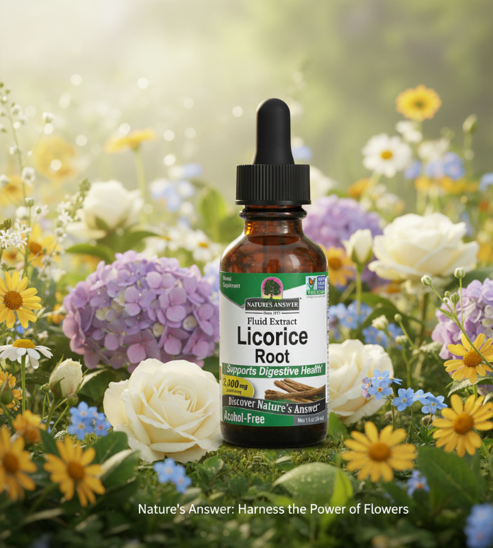 Nature's Answer Licorice Root Fluid Extract | Alcohol-Free Digestive & Skin Wellness Supplement