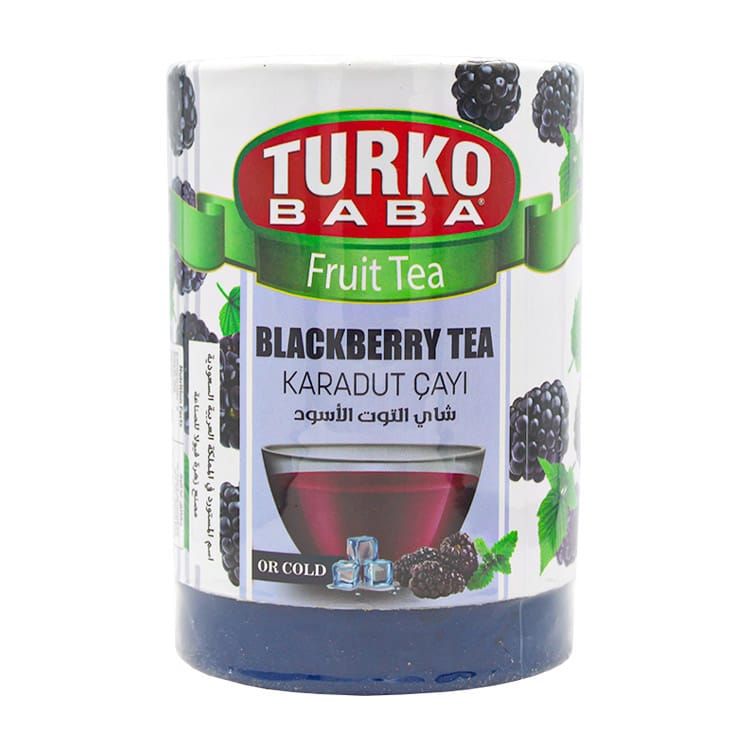 شاي فاكهة التوت الأسود الطبيعي من توركو بابا - 200 غرام  Turku Baba Natural Blackberry Fruit Tea - 200g