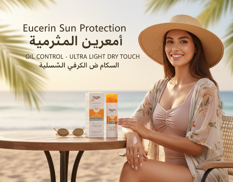Eucerin Sun Oil Control Dry Touch SPF 50+ - Mattifying Sun Gel for Oily & Acne-Prone Skin