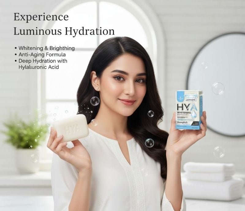 صابون هايا لتفتيح الجسم من بريشس سكين | صابون مضاد للشيخوخة ومفتح للبشرة مع حمض الهيالورونيك Haya Body Whitening Soap by Precious Skin | Anti-Aging and Skin Brightening Soap with Hyaluronic Acid