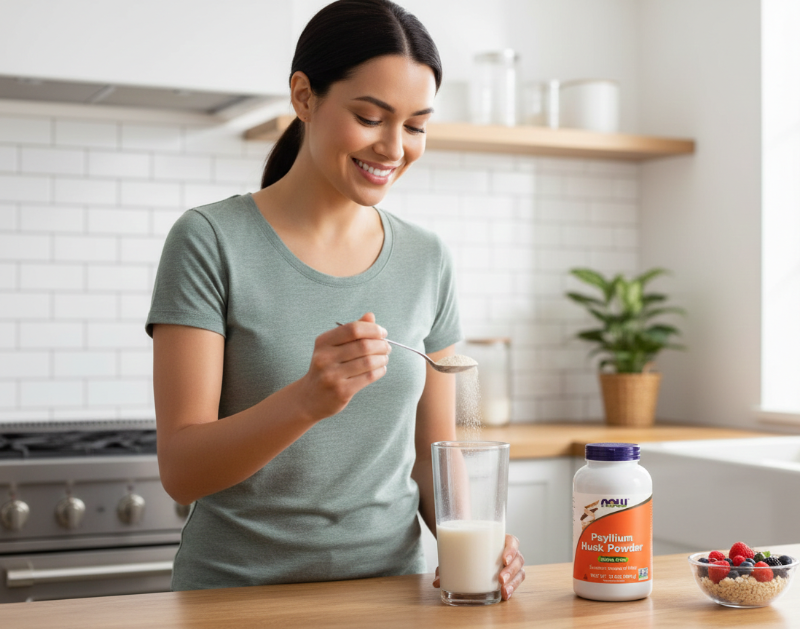 NOW Foods Psyllium Husk Powder | Organic Soluble Fiber for Digestive & Heart Health