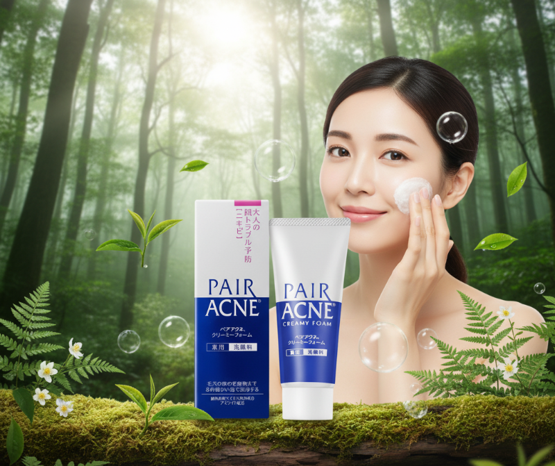 ليون باير، رغوة كريمية لعلاج حب الشباب - غسول وجه طبي ياباني للبشرة الحساسة والبالغة  Leon Bayer Acne Treatment Creamy Foam - Japanese Medicated Facial Wash for Sensitive and Adult Skin