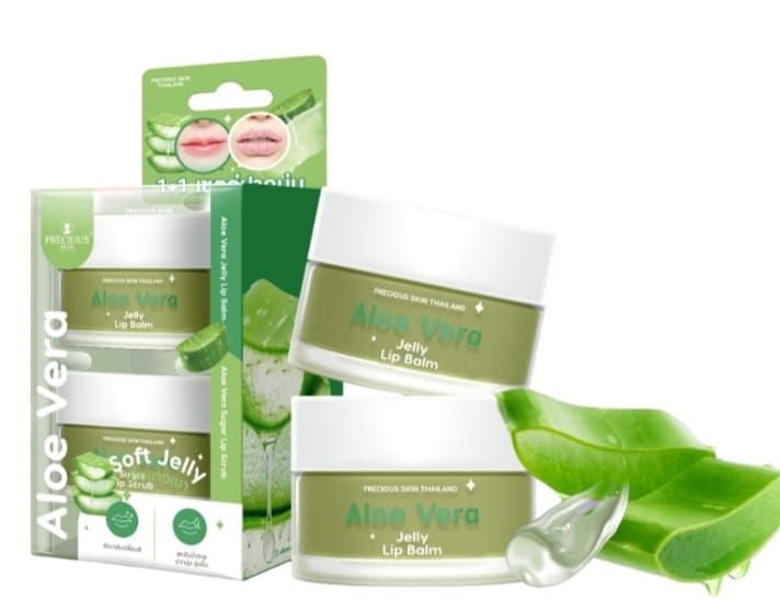 مجموعة العناية بالشفاه من بريشوس سكين تايلاند - بلسم ومقشر الصبار    Precious Skin Thailand Lip Care Set - Aloe Vera Balm & Scrub