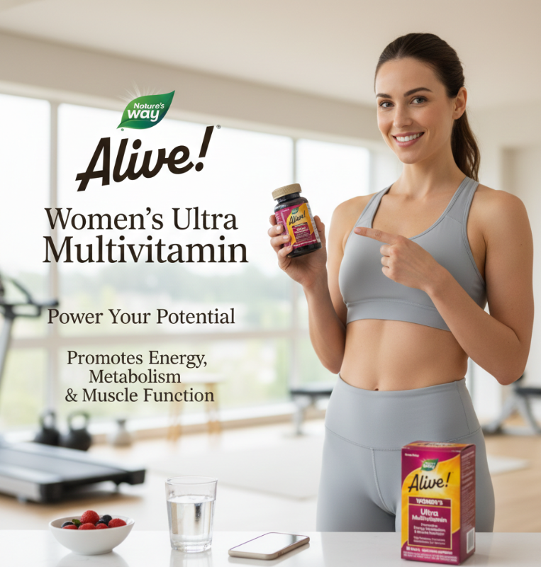 Nature's Way Alive! Women’s Ultra Multivitamin | High-Potency Multivitamin for Energy & Muscle Support