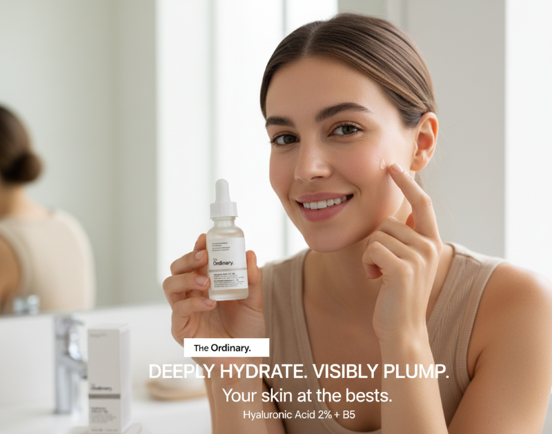 The Ordinary Hyaluronic Acid 2% + B5 (with Ceramides) | Multi-Depth Hydration & Barrier Support Serum