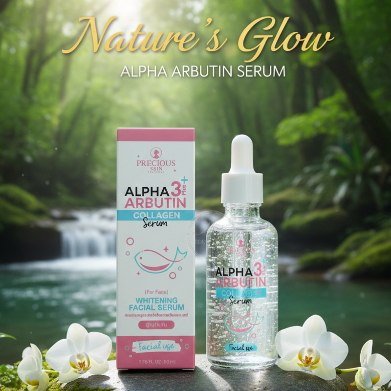 Precious Skin | Luminous Repair Serum with 3% Alpha Arbutin + Collagen | Dark Spot Corrector & Firming Treatment (50ml)