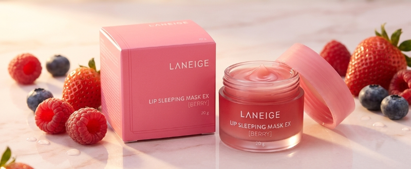 Laneige Lip Sleeping Mask EX Berry 20g: Overnight Treatment with Berry Complex & Hyaluronic Acid – Soft Lips by Morning