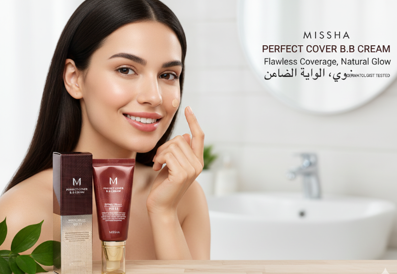 MISSHA M Perfect Cover BB Cream SPF42 PA+++ | No.13 Bright Beige | Korean All-in-One Foundation with Skincare | Dewy Finish, Buildable Coverage