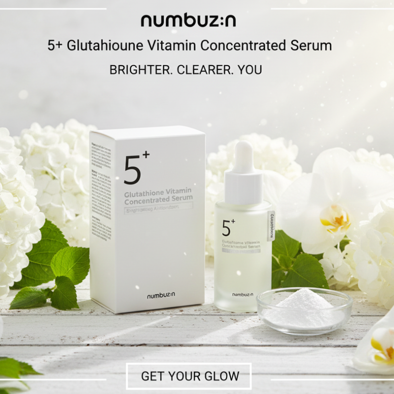 Numbuzin No.5+ Glutathione Vitamin Concentrated Serum | 4% Tranexamic Acid + 5% Niacinamide + Glutathione | Clinical Dark Spot Corrector for Sensitive Skin