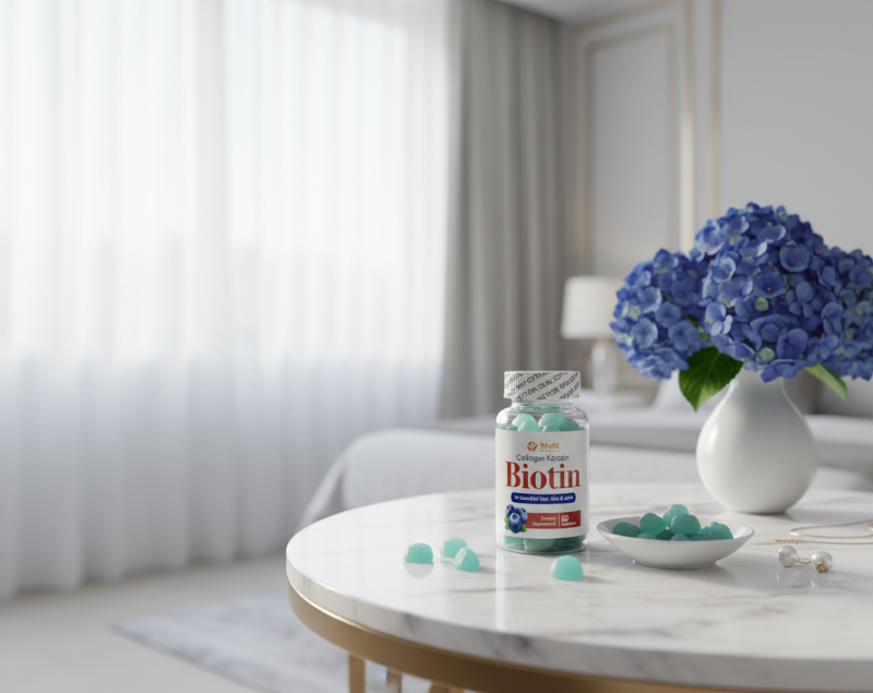 Melli Organic Collagen Keratin Biotin Gummies | Triple‑Action Supplement for Hair, Skin & Nails