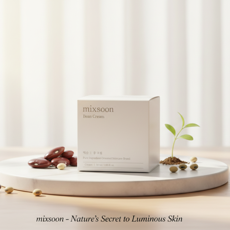 Mixsoon Bean Cream – Fermented Soybean Moisturizer | Korean Hanbang Cream for Barrier & Elasticity | Vegan, Rich Texture – 50ml