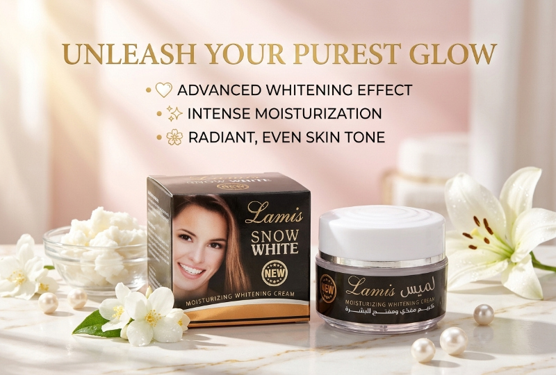 Lamis Snow White Whitening Cream: Radiant, Even Skin in 5-10 Days with Bitter Aloe – Moisturizes & Protects