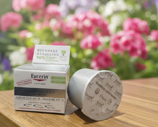 Eucerin Hyaluron-Filler + 3x Effect Day Cream SPF 15 Refill for Dry Skin | Sustainable Packaging Your Anti-Aging Cream, Now with 90% Less Plastic. Meet the Sustainable Refill.