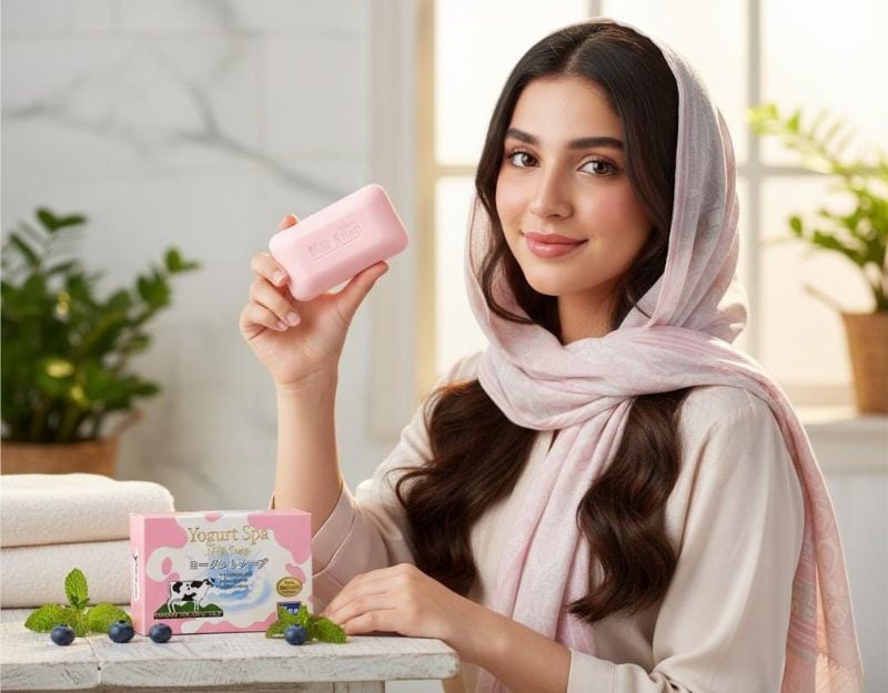صابون يوكو للعناية بالبشرة بالزبادي والحليب | صابون مغذي ومضاد للشيخوخة | 90 غرام Yoko Skin Care Soap with Yogurt and Milk | Nourishing and Anti-Aging Soap | 90g