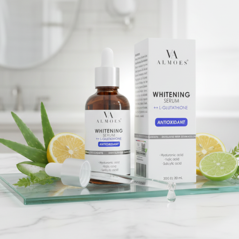 ALMOES Whitening Serum | L-Glutathione + Kojic Acid + Salicylic Acid | Skin Brightening & Hyperpigmentation Treatment