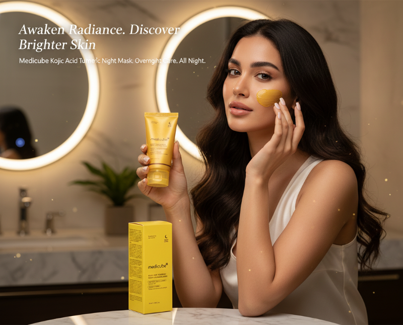 Medicube Kojic Acid Turmeric Night Wrapping Mask | Overnight Brightening Mask for Dark Spots & Dull Skin