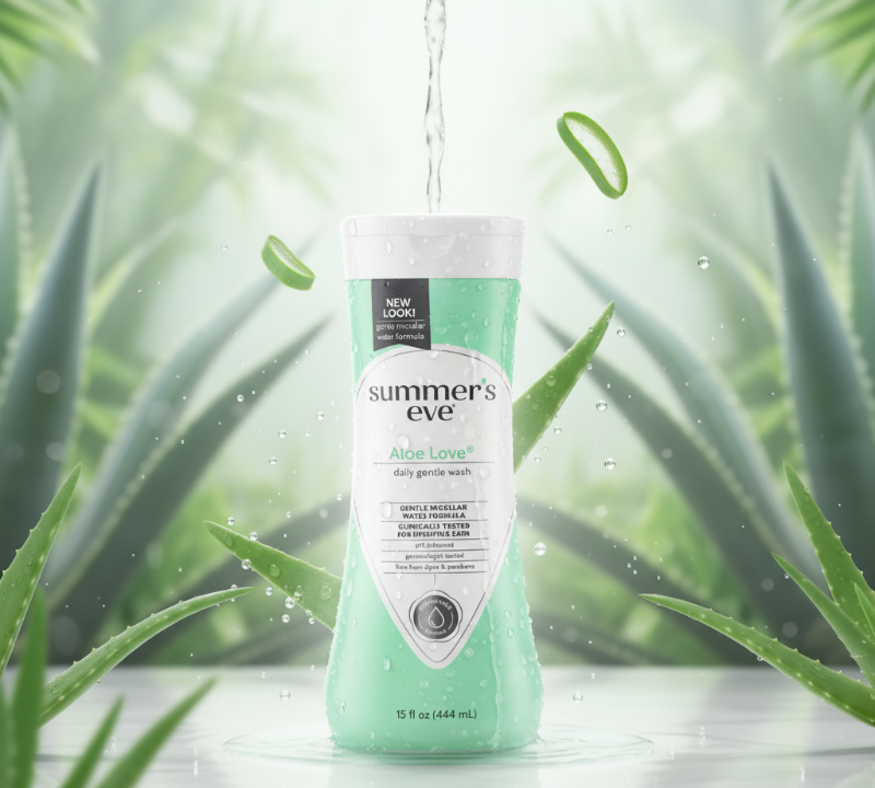 منظف سمرز إيف اليومي اللطيف مع خلاصة الصبار | ميسيلار، متوازن الحموضة للبشرة الحساسة | 15 أونصة سائلة Summer's Eve Gentle Daily Cleanser with Aloe Vera | Micellar, pH Balanced for Sensitive Skin | 15 fl oz