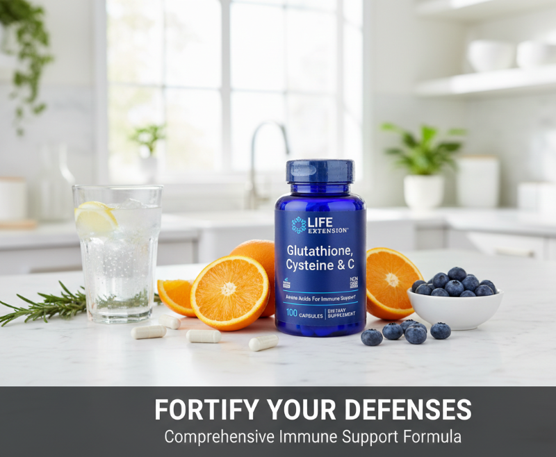 Life Extension Glutathione, Cysteine & Vitamin C | Intracellular Antioxidant & Liver Support