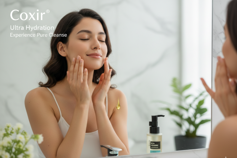 Coxir Ultra Hyaluronic Cleansing Oil - Hydrating Vegan Oil Cleanser for Makeup & Blackhead Removal