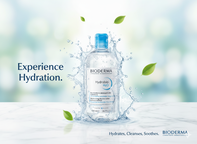 ماء ميسيلار بيوديرما هايدرابيو إتش₂أو - مزيل مكياج ومنظف مرطب للبشرة الجافة  Bioderma HydraBio H₂O Micellar Water - Makeup Remover and Hydrating Cleanser for Dry Skin