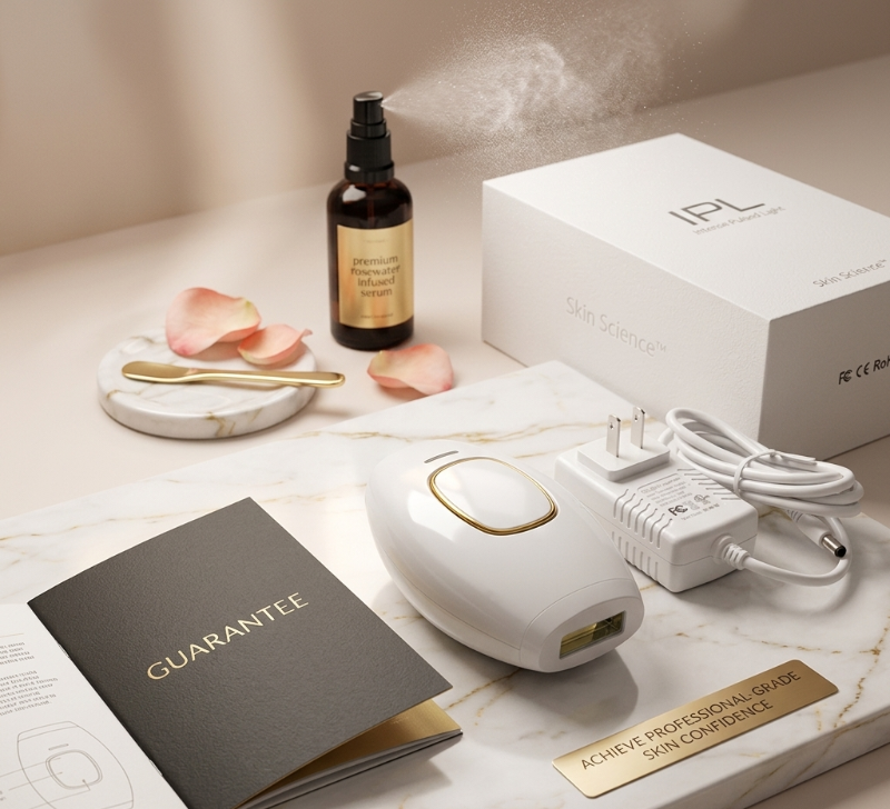 IPL Hair Removal Device for Home: Permanent Reduction with Adjustable Intensity – Face, Legs, Bikini Line