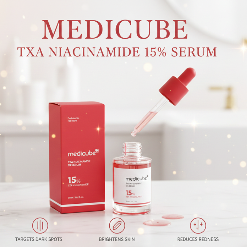Medicube TXA Niacinamide 15 Serum | 10% Niacinamide + 5% Tranexamic Acid | Professional Dark Spot & Acne Scar Corrector | 30ml