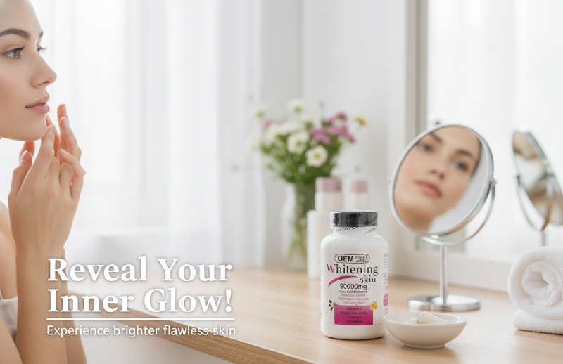 Private Label Whitening Skin Capsules | 90,000mg Glutathione Blend for Hyperpigmentation & Anti-Aging