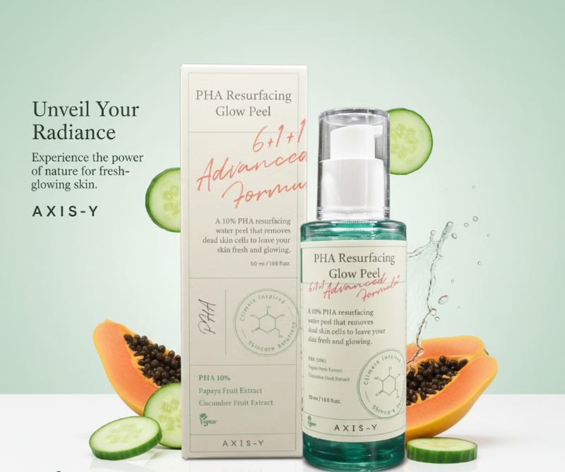 AXIS-Y PHA Resurfacing Glow Peel | 10% PHA Gentle Exfoliating Treatment for All Skin Types