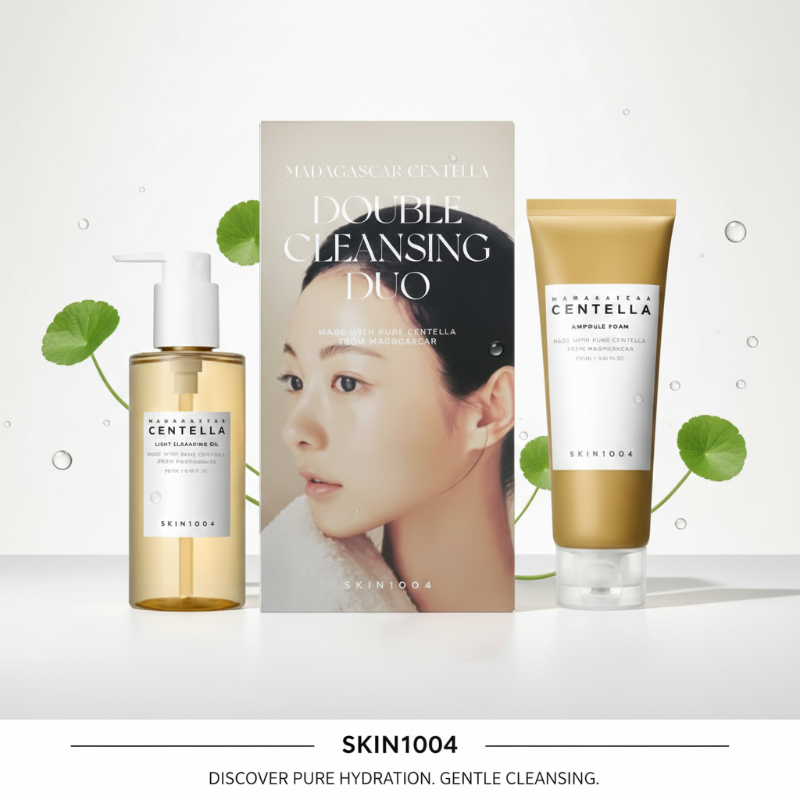 مجموعة SKIN1004 مدغشقر سنتيلا للتنظيف المزدوج - زيت ورغوة مهدئة لجميع أنواع البشرة  
SKIN1004 Madagascar Centella Double Cleansing Kit - Soothing Oil and Foam for All Skin Types