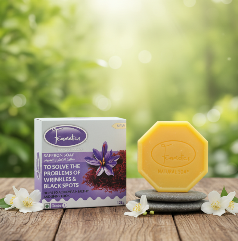صابون الزعفران من Tcosmetics | صابون فاخر لمكافحة الشيخوخة وتفتيح البشرة  
Tcosmetics Saffron Soap | Luxurious Anti-Aging and Skin Brightening Soap