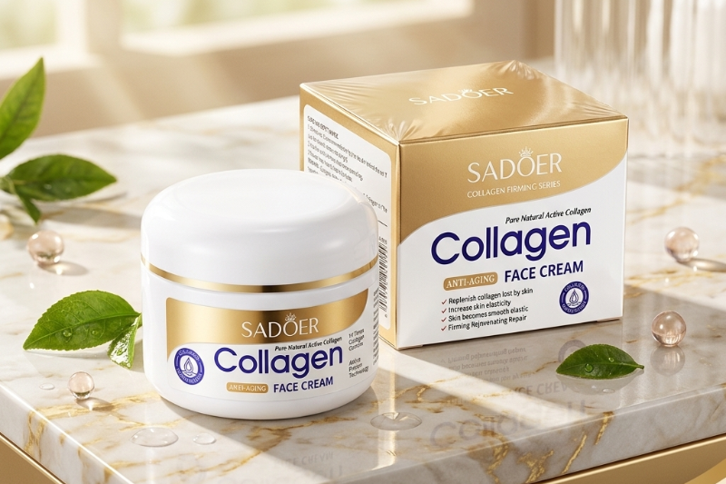 SADOER Collagen Firming Face Cream: Anti-Aging with Collagen, Glycerin – Gluten & Preservative Free