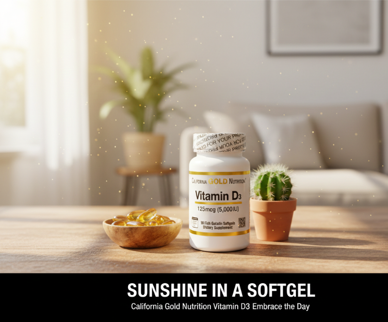 California Gold Nutrition Vitamin D3 5,000 IU | High-Potency Vitamin D for Immune & Bone Health