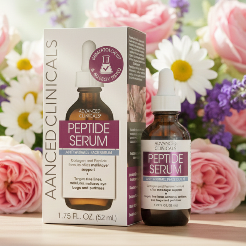 Advanced Clinicals Peptide Serum | Collagen + Multi-Peptide Complex | Anti-Wrinkle & Firming Face Serum