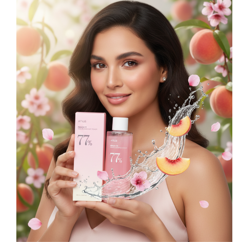 Anua Peach 77 Niacin Essence Toner | 77% Peach Extract + Niacinamide + Alpha-Arbutin | Brightening & Hydrating Dual Essence-Toner