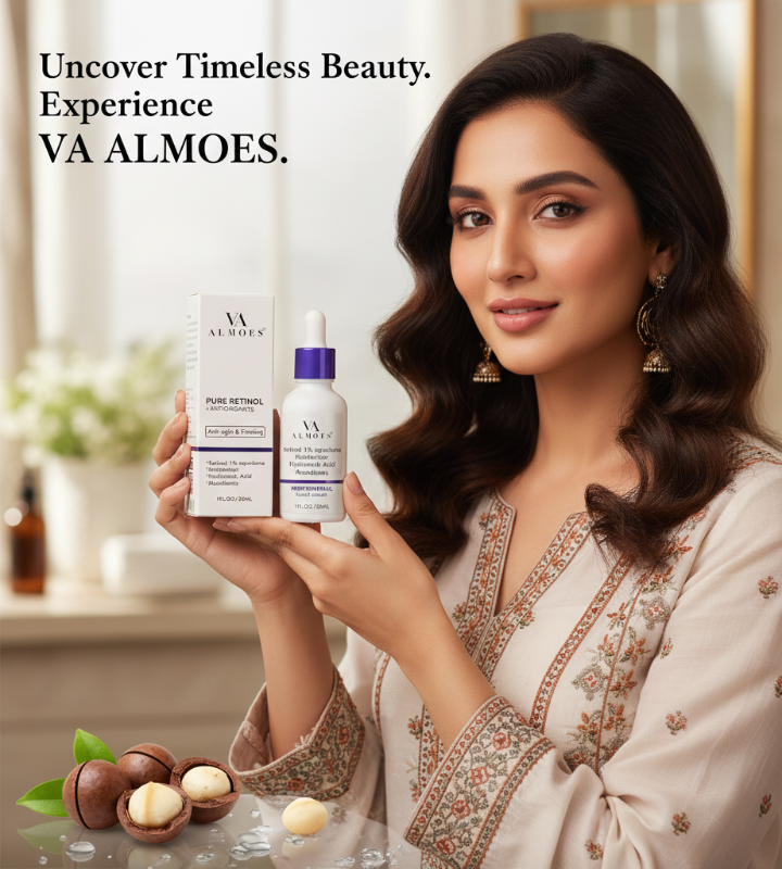 VA ALMOES Pure Retinol + Antioxidants Serum | 1% Retinol Serum for Wrinkles & Firming