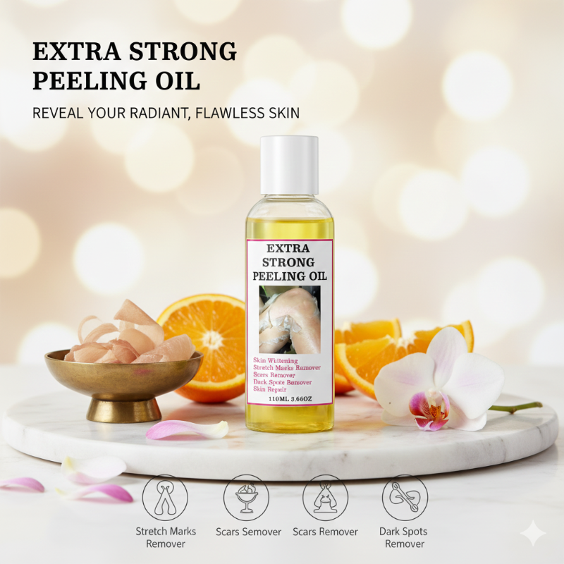 زيت تقشير فائق القوة - مقشر للجسم في المنزل لبشرة أكثر نعومة وإشراقًا Extra Strong Peeling Oil - At-Home Body Scrub for Smoother, Brighter Skin 100ml.