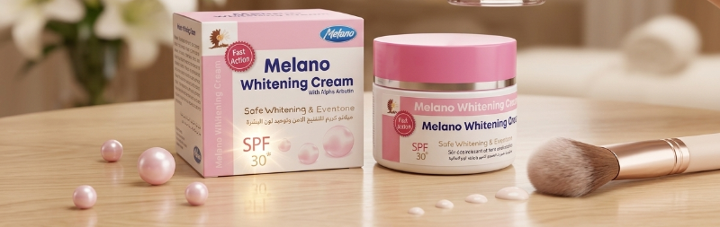 Melano Whitening Cream 50g – with Alpha Arbutin, Vitamin C & Glutathione | SPF 30 | Fades Dark Spots & Pigmentation | Evens Skin Tone