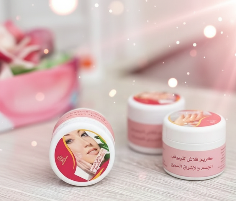 "كريم التبييض السريع و التفتيح السريع" كريم تبييض و تفتيح البشرة.       "Fast Whitening & Fast Brightening Cream" Skin whitening and brightening cream.