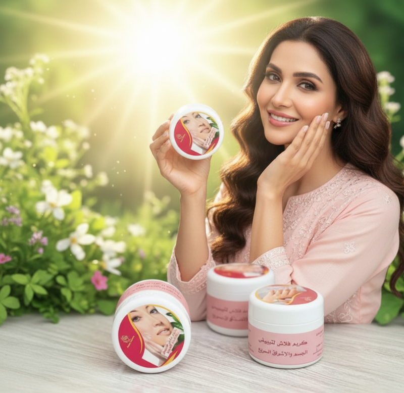 "كريم التبييض السريع و التفتيح السريع" كريم تبييض و تفتيح البشرة.       "Fast Whitening & Fast Brightening Cream" Skin whitening and brightening cream.