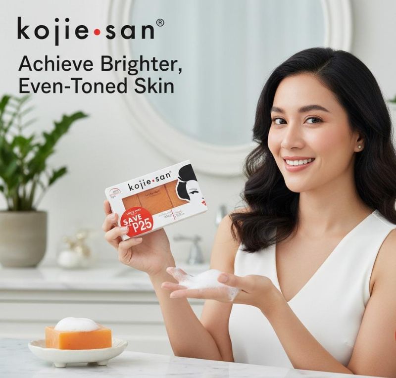 صابون كوجي سان لتفتيح البشرة | صابون حمض الكوجيك للبقع الداكنة وتوحيد لون البشرة Koji San Skin Lightening Soap | Kojic Acid Soap for Dark Spots and Uneven Skin Tone