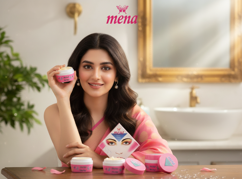 كريم مينا للوجه - تركيبة لتفتيح البشرة بفيتامين E لعلاج حب الشباب والبقع الداكنة  Mina Facial Cream - Skin Lightening Formula with Vitamin E for Acne and Dark Spots