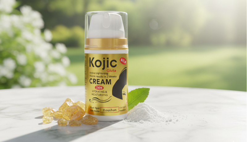 Roushun Gluta Kojic Skin Lightening Cream: With Kojic Acid & Glutathione – Results in 2 Weeks